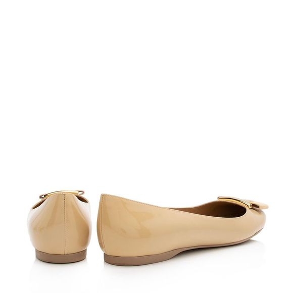 Salvatore Ferragamo Patent Leather Vara Ballet Flats - Size 8 / 38 - Picture 3 of 8